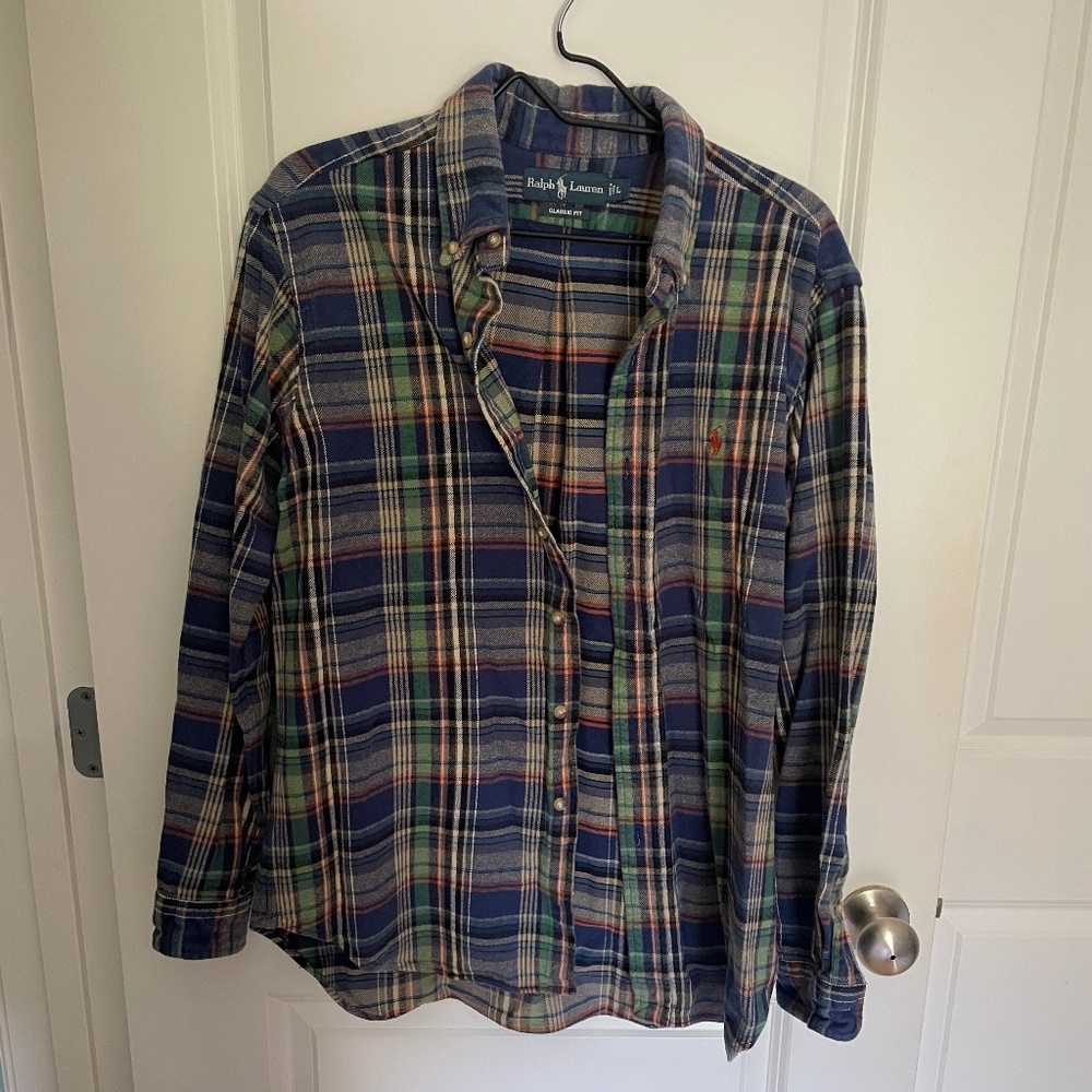 Ralph Lauren plaid flannel button-down shirt